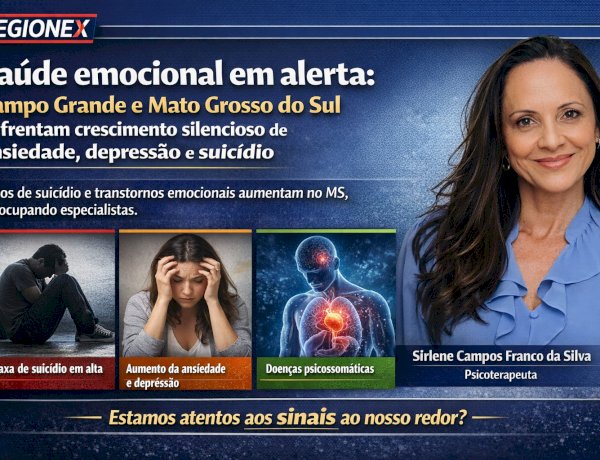 Saúde emocional em alerta: Campo Grande e Mato Grosso do Sul enfrentam crescimento silencioso de ansiedade, depressão e suicídio